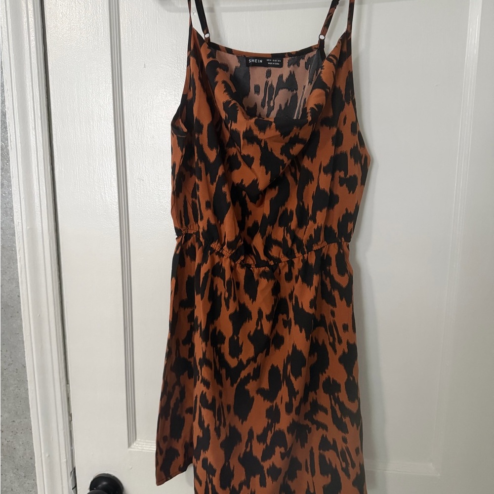 SHEIN Wild Animal Print Mini Dress